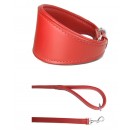  MATCHING  Ace Traditional Leather Dog Collar  &  Comfy Lead Padded Handel 44" Long